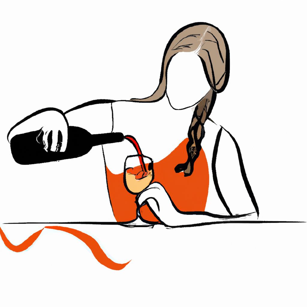 Woman pouring wine at restaurant