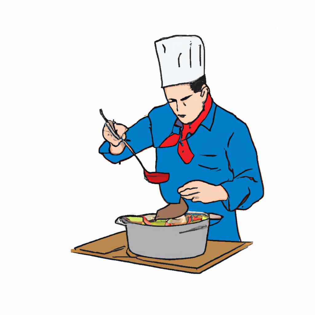 Chef preparing delicious dishes