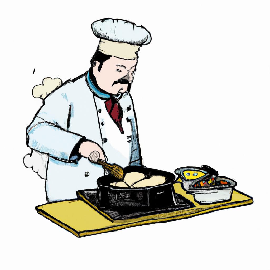 Chef preparing gourmet dishes
