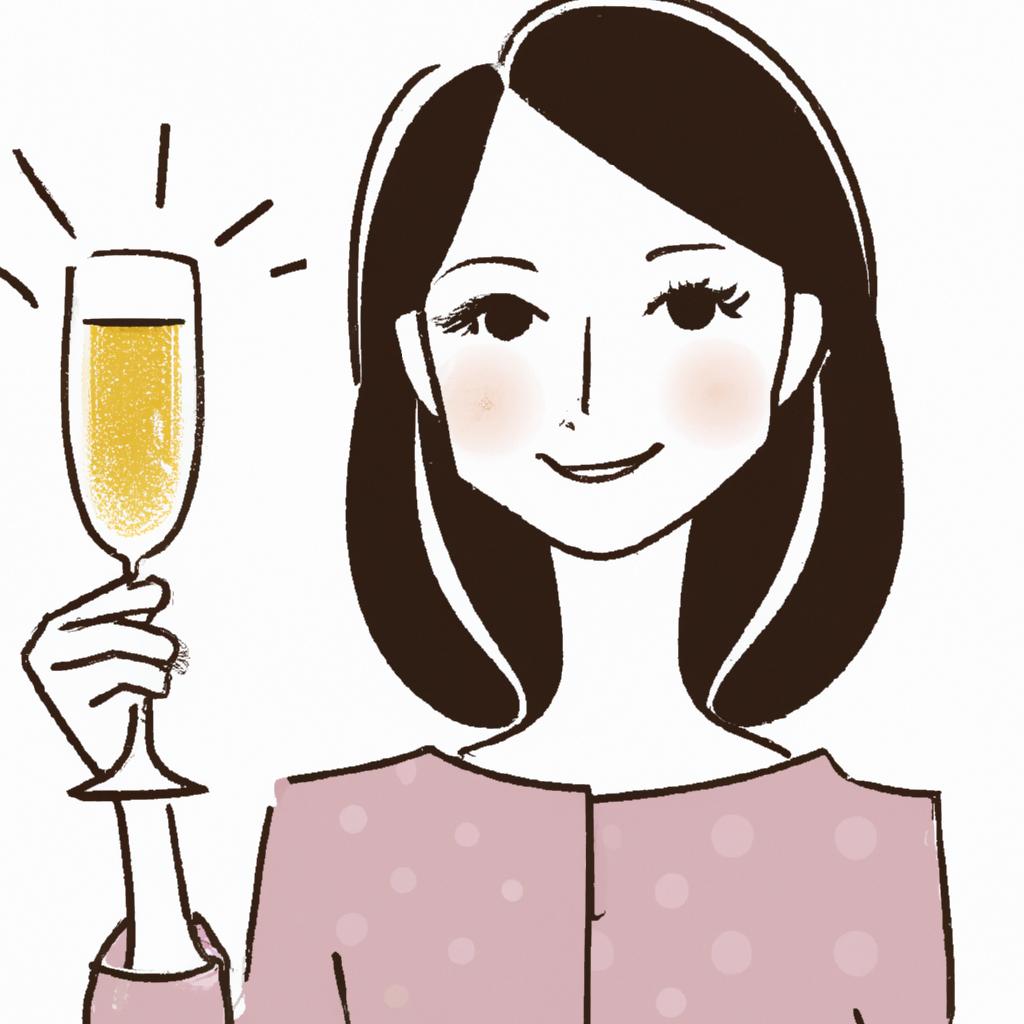 Woman smiling while toasting champagne