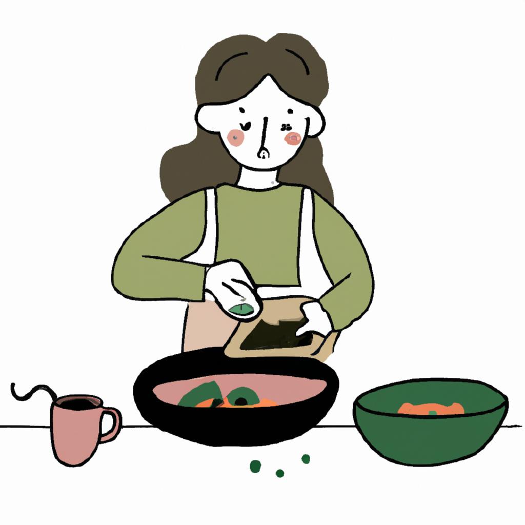 Woman cooking plant-based dishes